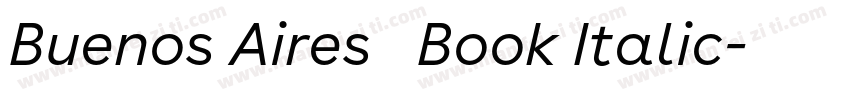 Buenos Aires   Book Italic字体转换